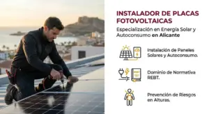 Experiencia educativa enfocada en instalador de placas fotovoltaicas en alicante